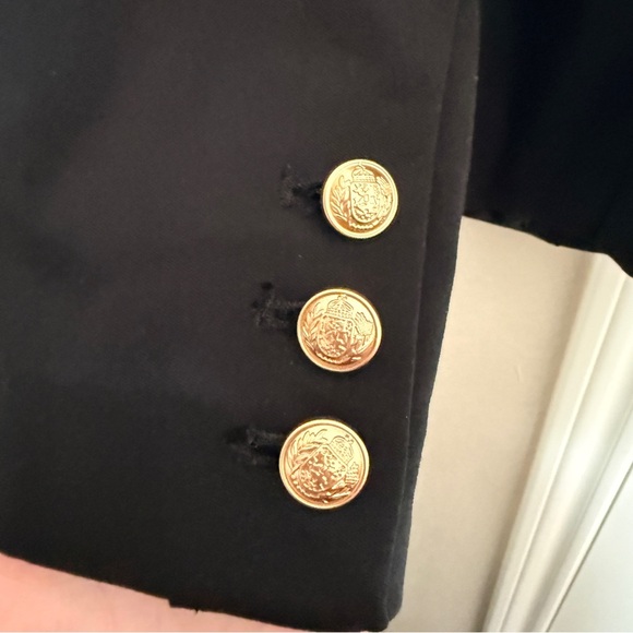 Lane Bryant Black Double Breasted Blazer Jacket with Gold Buttons Size 12 - Picture 6 of 7
